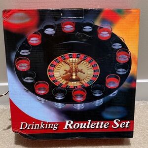 Drinking Roulette Set with Red and Black Accents